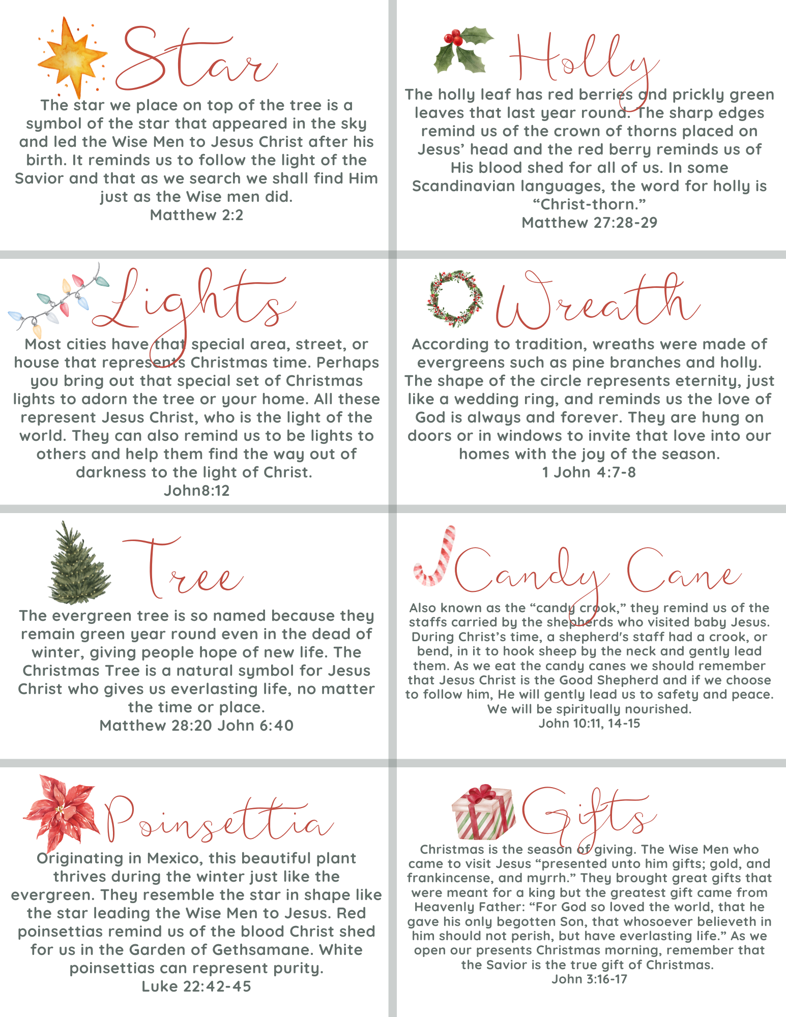 christmas symbols free printable — festive little mama | rudyko taylor